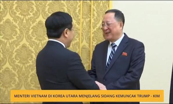 Menteri Vietnam di Korea Utara menjelang Sidang Kemuncak Trump - Kim