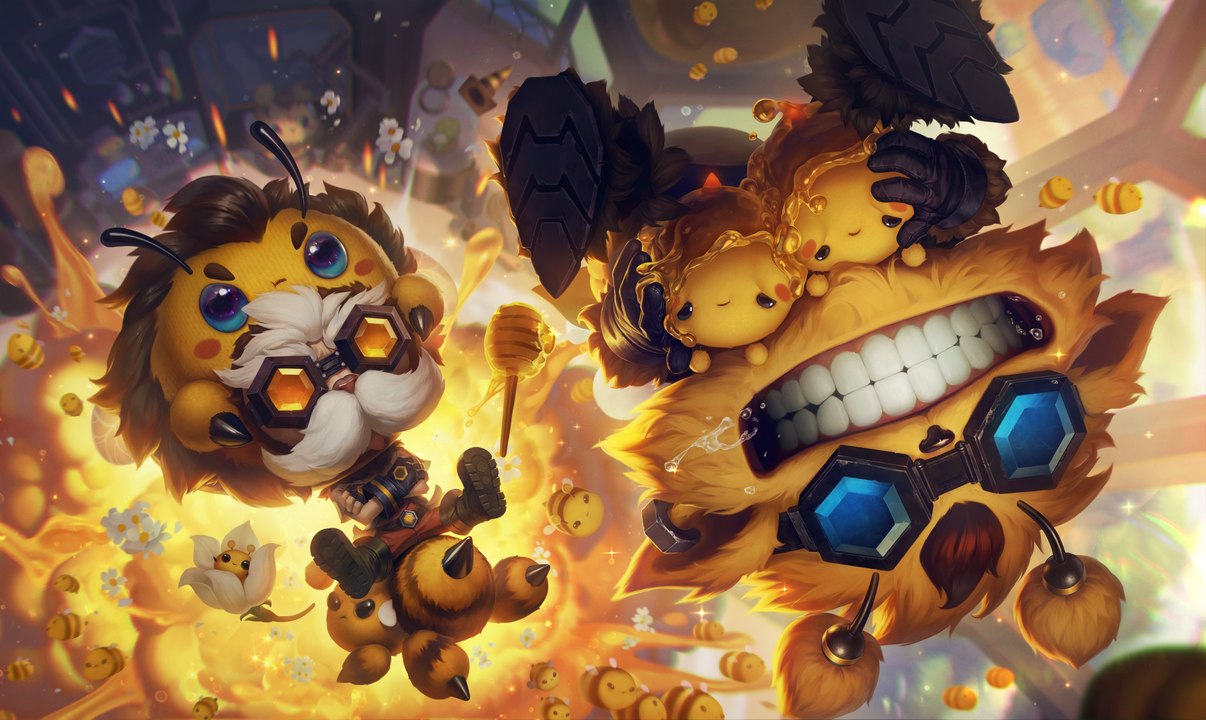 LoL: Novas skins Abelinha são reveladas para Ziggs, Heimerdinger, Orianna e Nunu