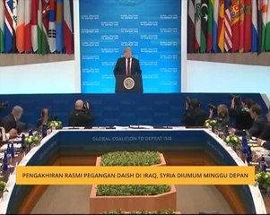 Pengakhiran rasmi pegangan DAISH di Iraq, Syria diumum minggu depan