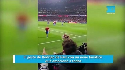 El gesto de Rodrigo de Paul con un nene fanático que emocionó a todos