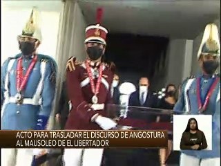Trasladan documento original del Discurso de Angostura al Mausoleo del Libertador