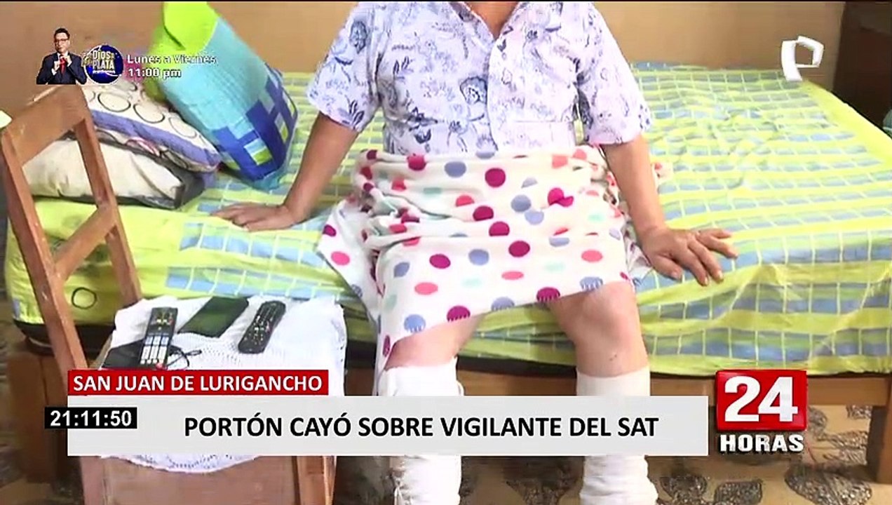 SJL: vigilante de 70 años terminó con las piernas fracturadas tras caerle un  portón de metal