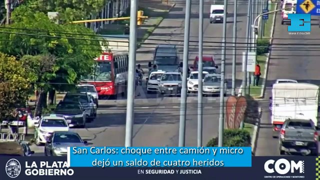 San Carlos: choque entre camión y micro dejó un saldo de cuatro heridos