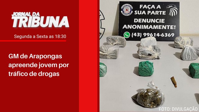 GM de Arapongas apreende jovem por tráfico de drogas