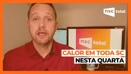 Calor em toda SC nesta quarta, 16 de fevereiro