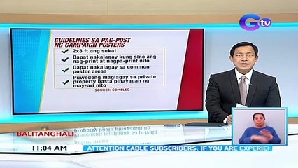 Guidelines sa pag-post ng campaign posters | BT