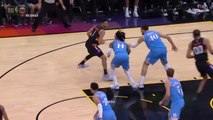 Devin Booker drops Terance Mann by hitting him in the nuts