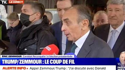 Eric Zemmour soutenu par Donald Trump : il détaille leur conversation "chaleureuse" de 30 min au tél