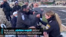 İsrail polisi, yürüme engelli aktivist Muhammed Ebulhummus'u tartakladı