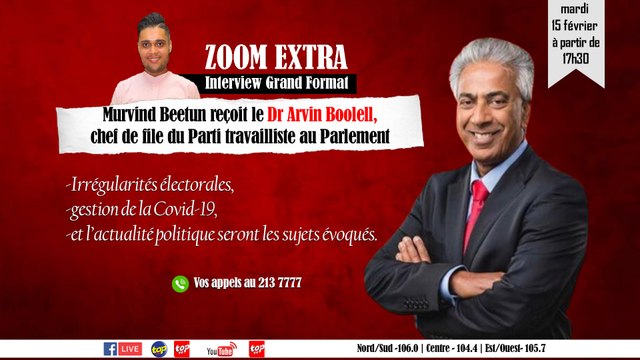 Zoom Extra : Murvind Beetun reçoit le Dr Arvin Boolell.