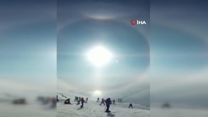 Erzurum'da muhteşem doğa olayı görenleri mest etti