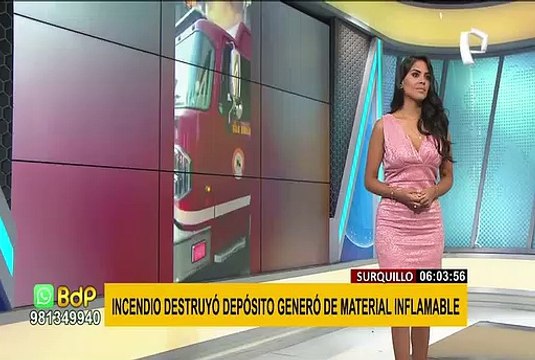 Surquillo: incendio de grandes proporciones destruyó depósito de material inflamable