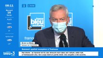 Bruno Le Maire dans le  studio de France Bleu Occitanie