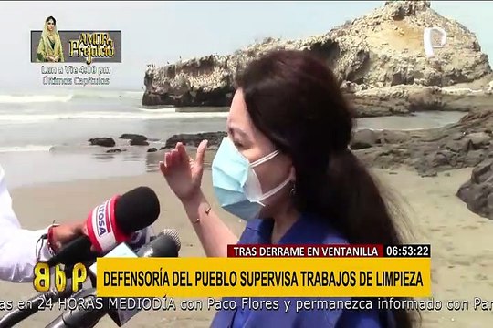 Derrame de petróleo en Ventanilla: Defensoría del Pueblo supervisa trabajos de limpieza