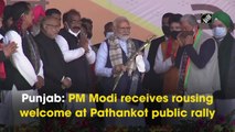 PM Modi receives rousing welcome at Pathankot public rally