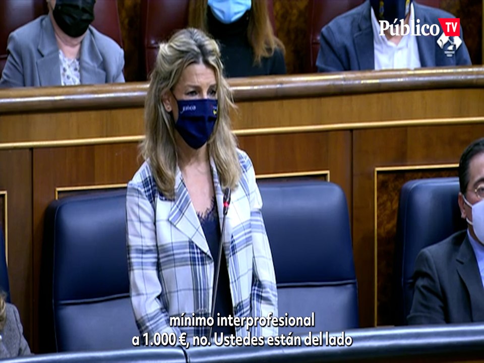 Yolanda Díaz, a García Egea: "¿De qué lado están? Es evidente que de las que ganan el SMI, no"