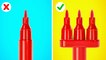 SMART PAINTING HACKS Funny Art Tricks and Drawing Tips Amazing Color School Crafts by 123 GO