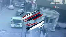 Kocaeli'de karakol önünde polis aracını böyle ateşe verdi!