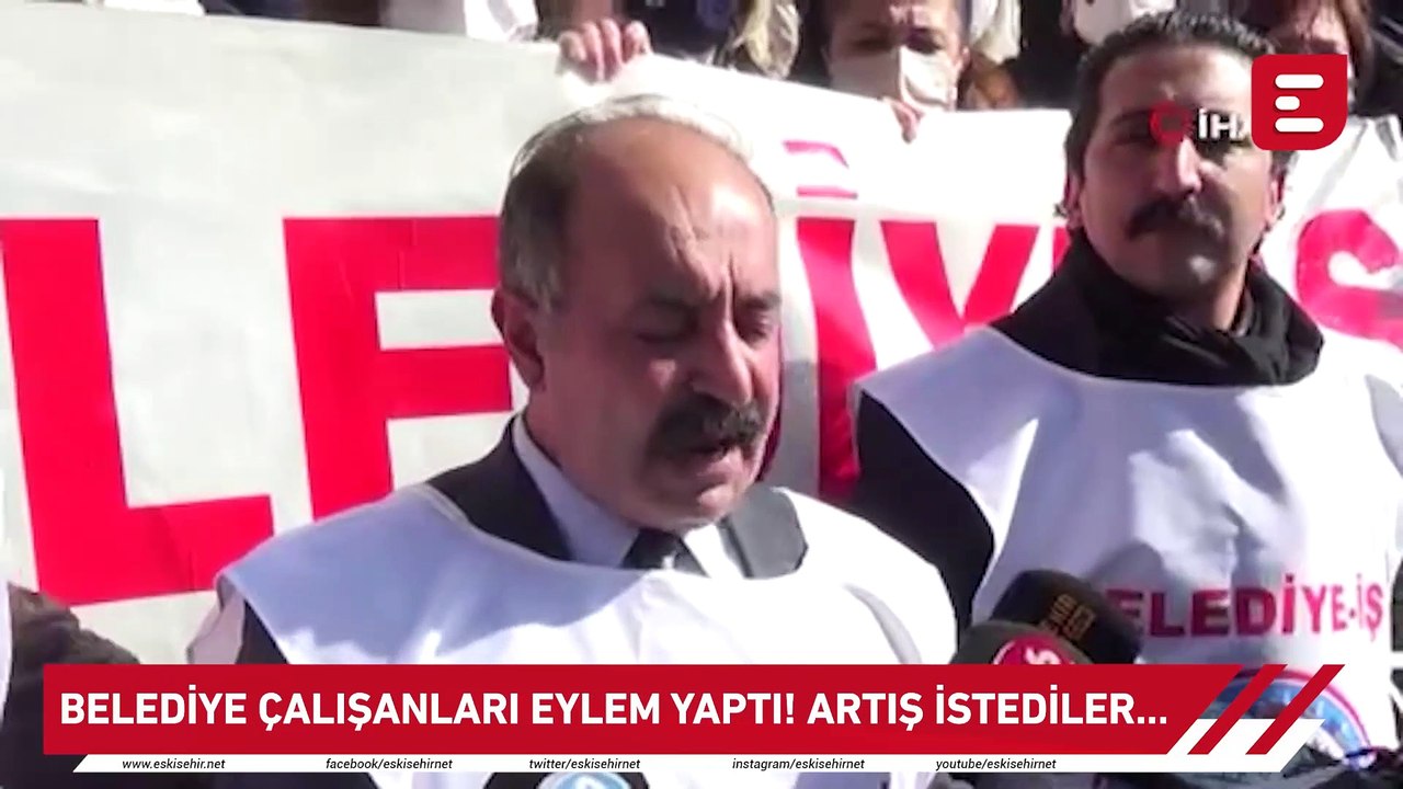 Belediye çalışanları eylem yaptı! Artış istediler...