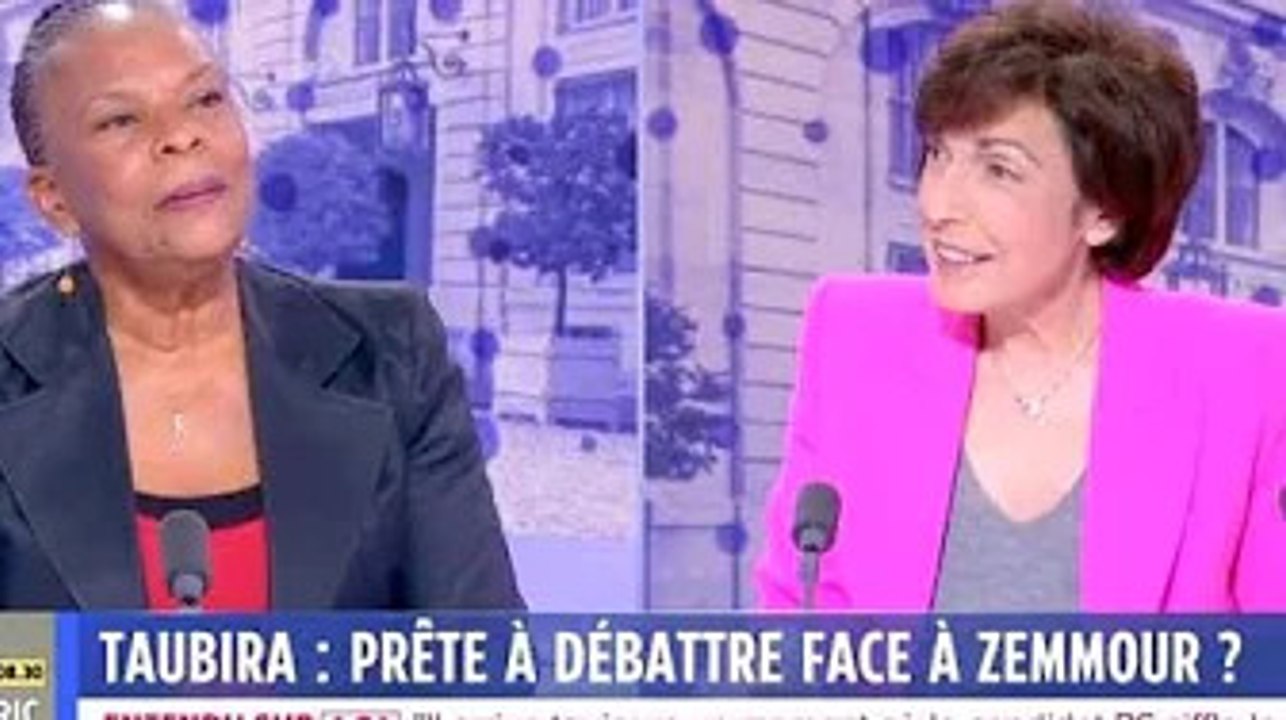 “Si c’est un homme, qu’il vienne !” : Ruth Elkrief taquine Christiane Taubira sur Eric Zemmour