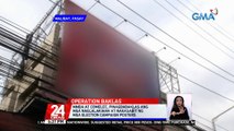 MMDA at Comelec, pinagbabaklas ang mga naglalakihan at nakasabit ng mga election campaign posters | 24 Oras