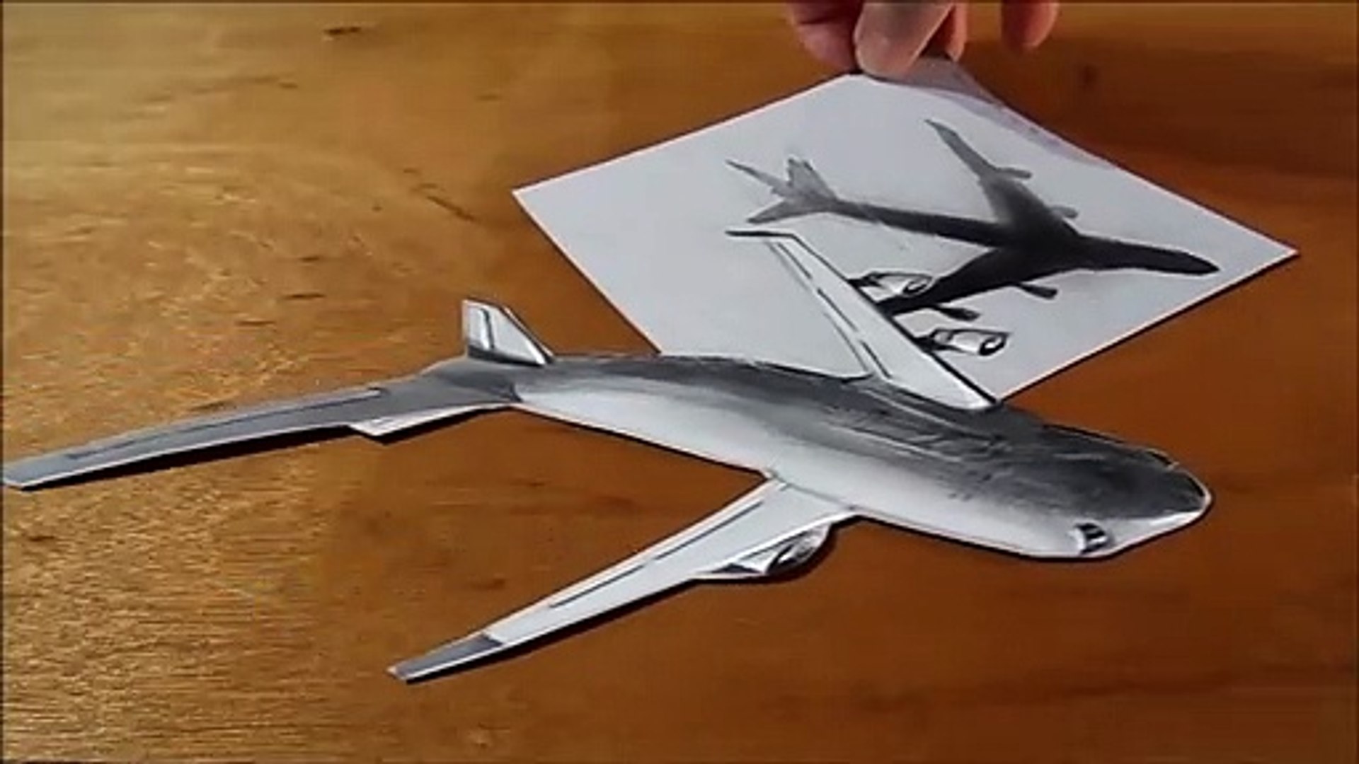 Drawing Airplane - How to Draw 3D Airplane- Boeing 747 - 3D Flight Illusion  - video Dailymotion