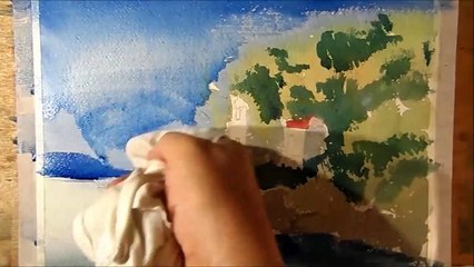 Villa on the Beach- Painting a Watercolour