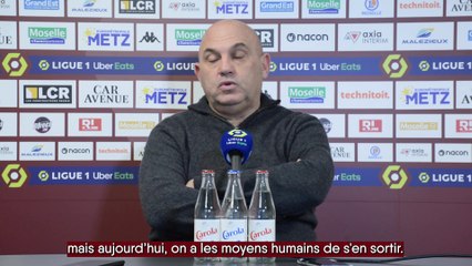 Lille - Metz, la conférence d'avant-match
