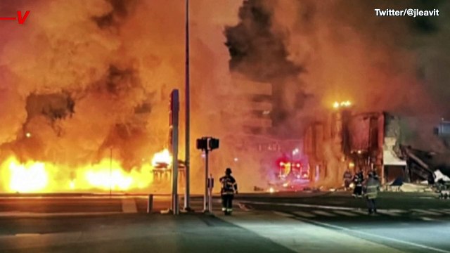 Fuel Tanker Crashes Into Long Island Business, Ignites and Explodes Injuring 4