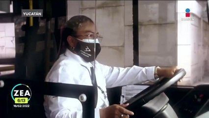 Mujeres manejan transporte público libre de acoso en Mérida