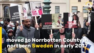 Muslim families protest against Swedish agency taking their children