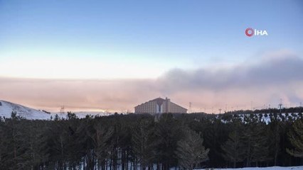 Erzurum'da eşsiz sis manzaraları