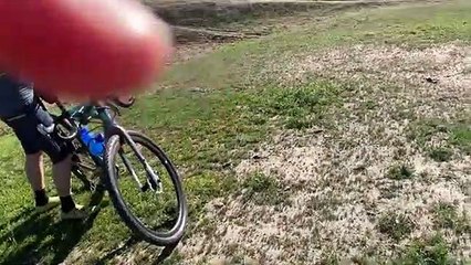 Ne jamais passer à coté d'un taureau à vélo... douloureux