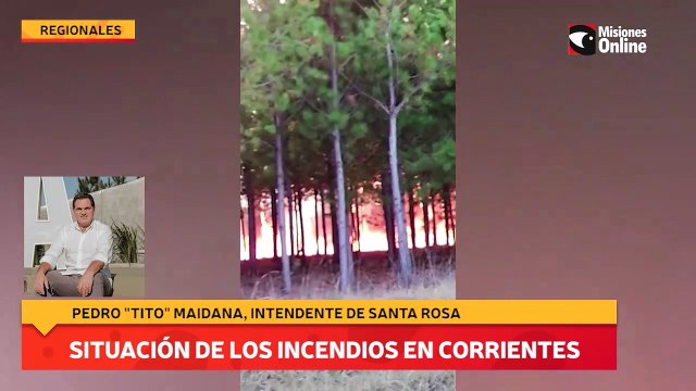 Situación de los incendios en Corrientes