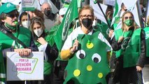 Protesta de los sanitarios ante el Ministerio de Sanidad