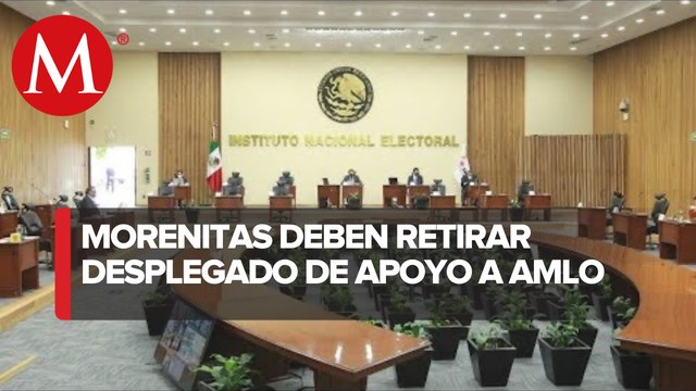 INE ordena a gobernadores de la 4T retirar desplegado de apoyo a AMLO