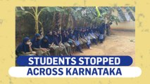 Students across Karnataka stopped from entering classes over hijab
