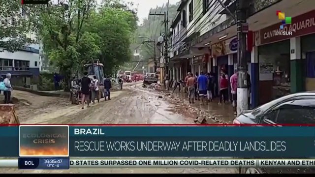 Rescue works underway after deadly landslides wreak havoc in Brazil´s Petrópolis.