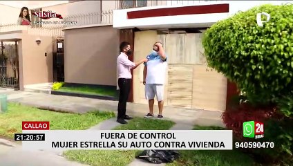 Callao: Mujer en aparente estado de ebriedad estrelló su auto contra vivienda