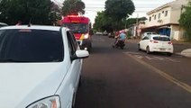 Motociclista fica ferido em colisão com Corsa no Santa Felicidade