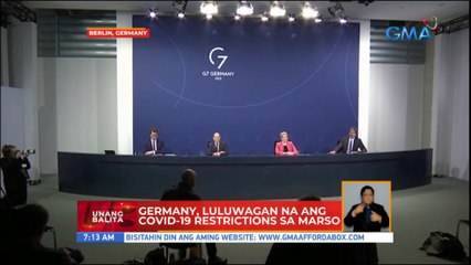 Germany, luluwagan na ang COVID-19 restrictions sa Marso | UB