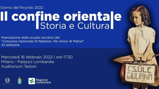 Gli studenti del Liceo Primo Levi di San Donato Milanese premiati in Regione per il “Concorso nazionale 10 febbraio. Per Amor di Patria!”