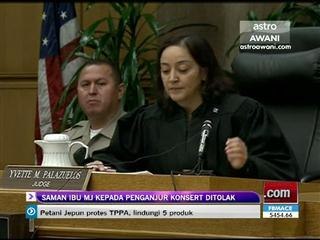 Saman ibu MJ kepada penganjur konsert ditolak