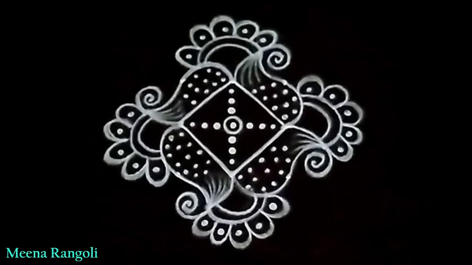 Easy Rangoli With Dots