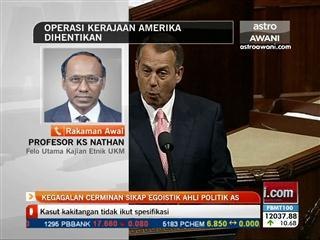 Kegagalan cerminkan sikap egoistik ahli politik AS