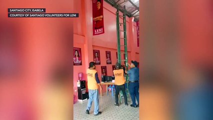Robredo-Pangilinan posters dismantled in Santiago, Isabela