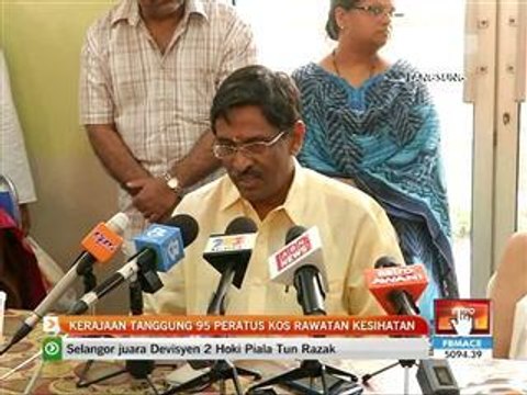Kerajan tanggung 95 peratus kos rawatan kesihatan