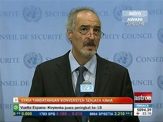 Syria tandatangan konvensyen senjata kimia
