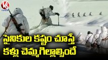 Indo Tibetan Border Police (ITBP) Jawans Patrolling In Sub Zero Temperature In Uttarakhand _ V6 News(360p)