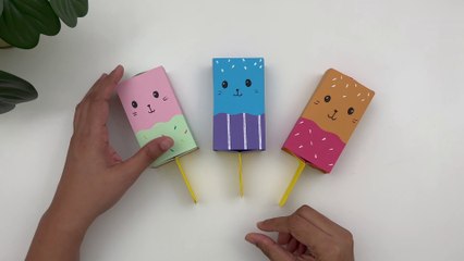 DIY HOW TO MAKE PAPER POPSICLE BOX / Paper Craft/ paper Popsicle/ 3D paper popsicle/ Paper Craft New
